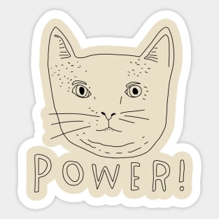 Frightened Rabbit Power Cat Sticker